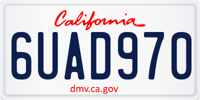 CA license plate 6UAD970