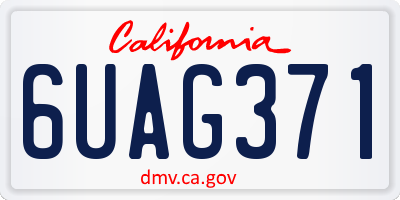 CA license plate 6UAG371