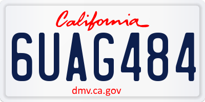 CA license plate 6UAG484