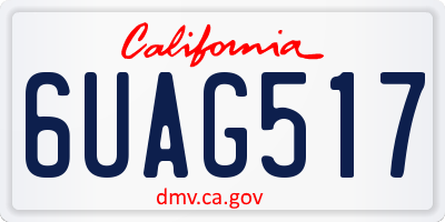 CA license plate 6UAG517