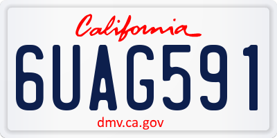 CA license plate 6UAG591