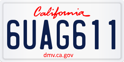 CA license plate 6UAG611