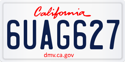 CA license plate 6UAG627