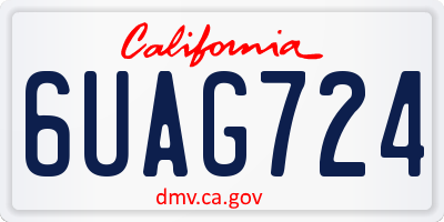 CA license plate 6UAG724