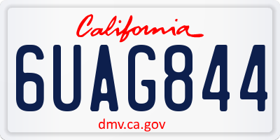 CA license plate 6UAG844