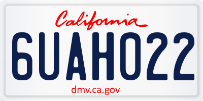 CA license plate 6UAH022