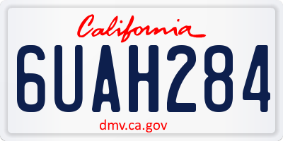 CA license plate 6UAH284