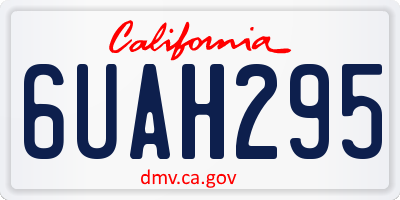 CA license plate 6UAH295