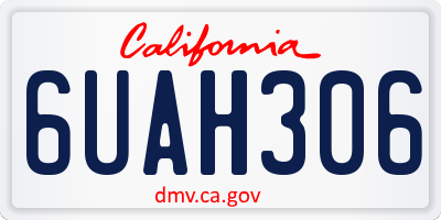 CA license plate 6UAH306