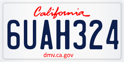 CA license plate 6UAH324