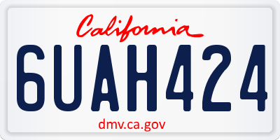 CA license plate 6UAH424