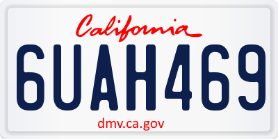 CA license plate 6UAH469