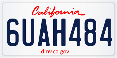 CA license plate 6UAH484