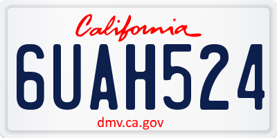 CA license plate 6UAH524