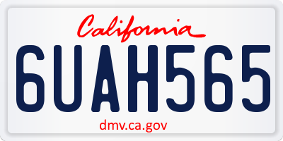 CA license plate 6UAH565