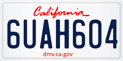 CA license plate 6UAH604
