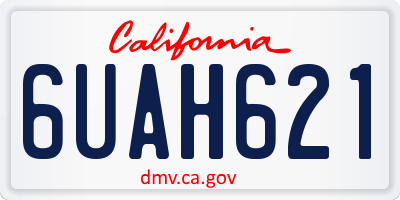 CA license plate 6UAH621