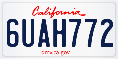 CA license plate 6UAH772