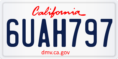 CA license plate 6UAH797