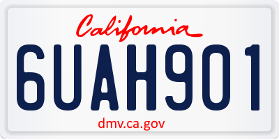 CA license plate 6UAH901