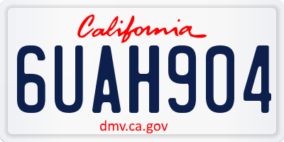 CA license plate 6UAH904