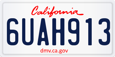 CA license plate 6UAH913