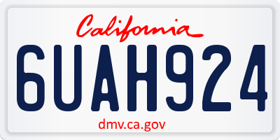 CA license plate 6UAH924