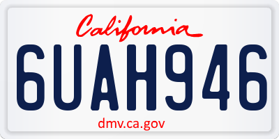 CA license plate 6UAH946