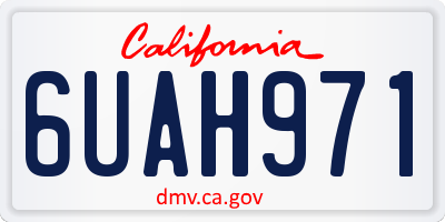CA license plate 6UAH971