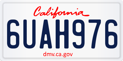 CA license plate 6UAH976