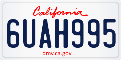CA license plate 6UAH995