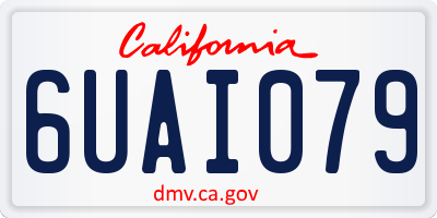 CA license plate 6UAI079