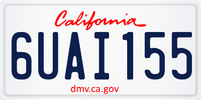 CA license plate 6UAI155