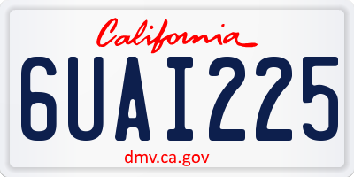 CA license plate 6UAI225