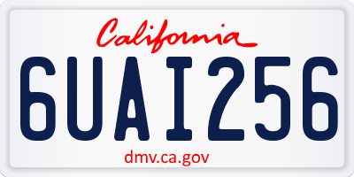 CA license plate 6UAI256