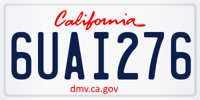 CA license plate 6UAI276