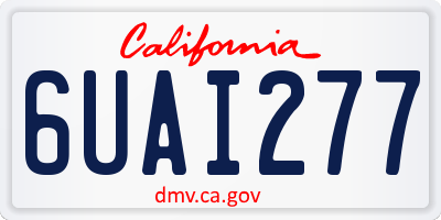 CA license plate 6UAI277