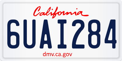 CA license plate 6UAI284