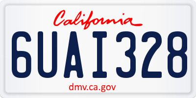 CA license plate 6UAI328