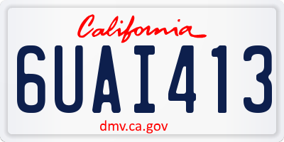 CA license plate 6UAI413