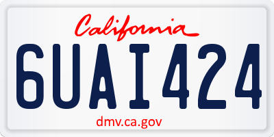 CA license plate 6UAI424