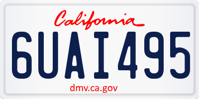 CA license plate 6UAI495