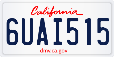 CA license plate 6UAI515