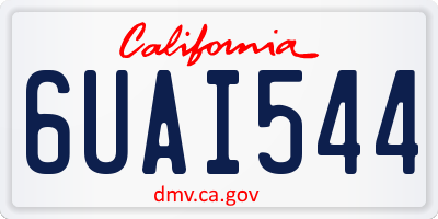 CA license plate 6UAI544