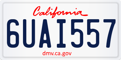 CA license plate 6UAI557