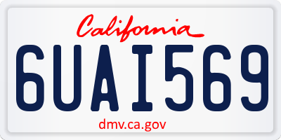CA license plate 6UAI569