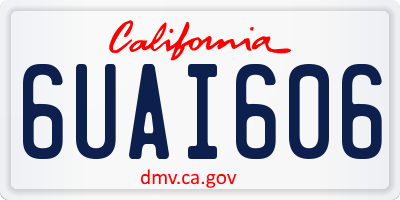 CA license plate 6UAI606
