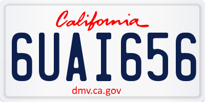 CA license plate 6UAI656