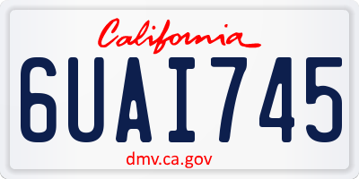 CA license plate 6UAI745