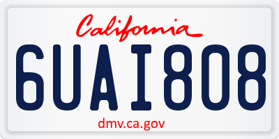CA license plate 6UAI808
